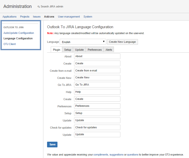 Atlassian Products Documentation > Modify Existing Language > LanguageConfiguration.png