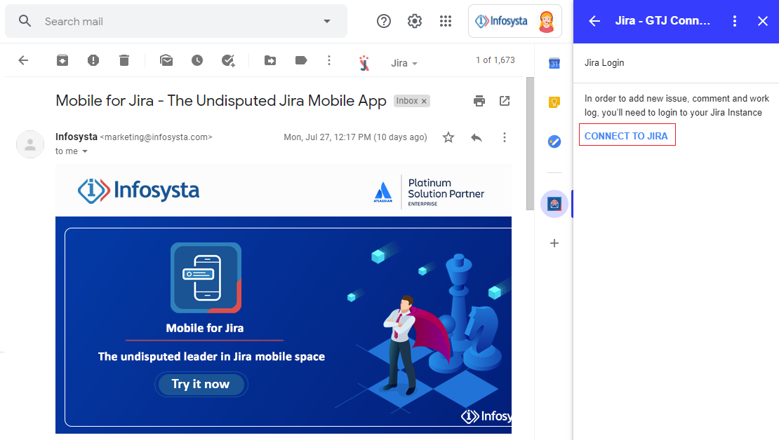 Atlassian Products Documentation > Jira - GTJ Connector > connectToJira.png
