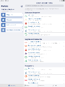 Atlassian Products Documentation > Release Notes - JSMobile - Service Management Portal > Simulator Screen Shot - iPad Pro (12.9-inch) (2nd generation) - 2021-02-18 at 14.56.29.png